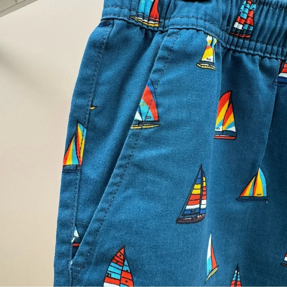 Forever 21 Teal Sailboat Print Swim Trunks Men’s Medium - Picture 4 of 7